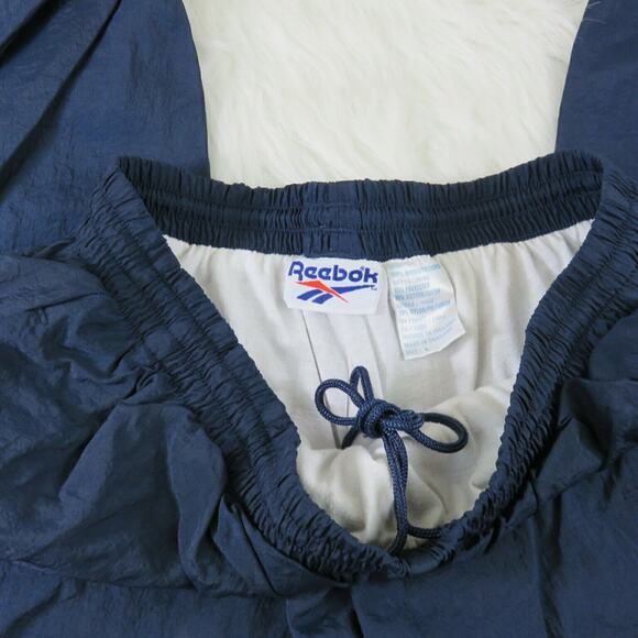 Vintage Reebok Blue Lined Nylon Windbreaker Track Pants - Men's L - Picture 7 of 9